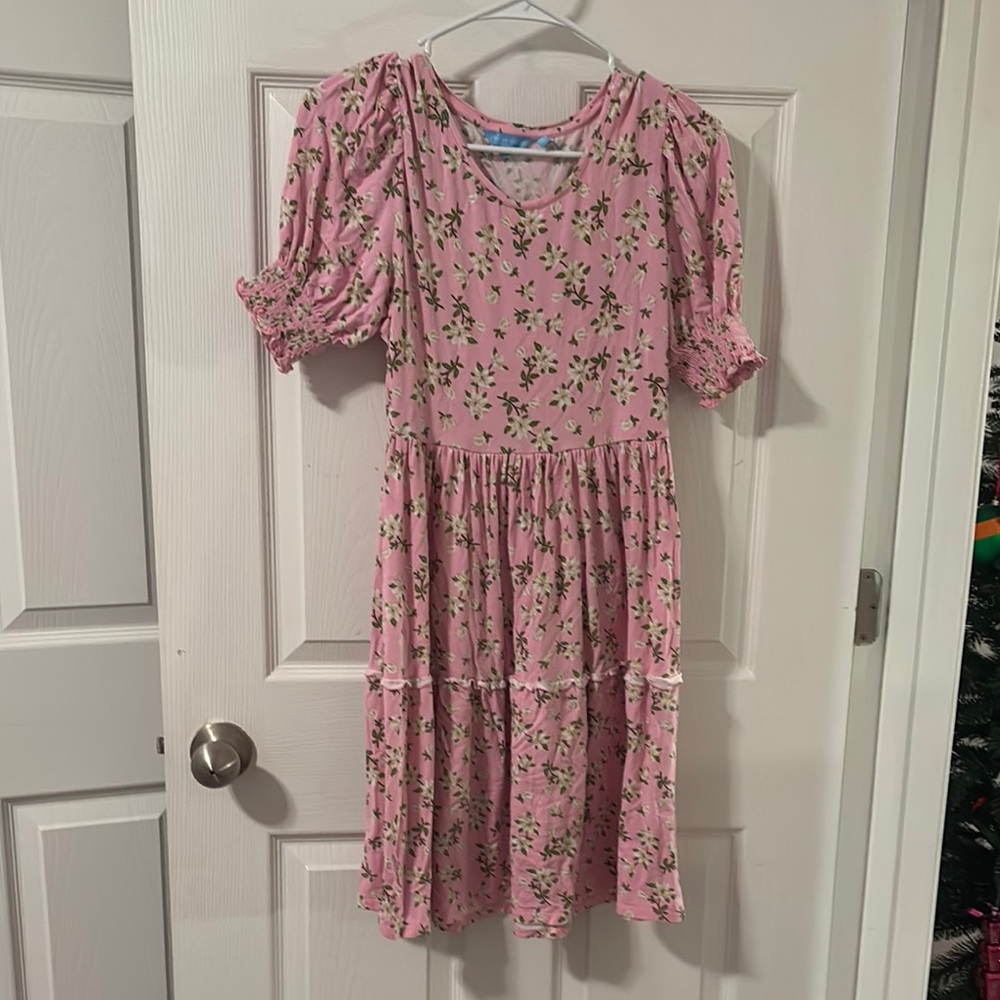 Draper James Pink Floral Midi Dress